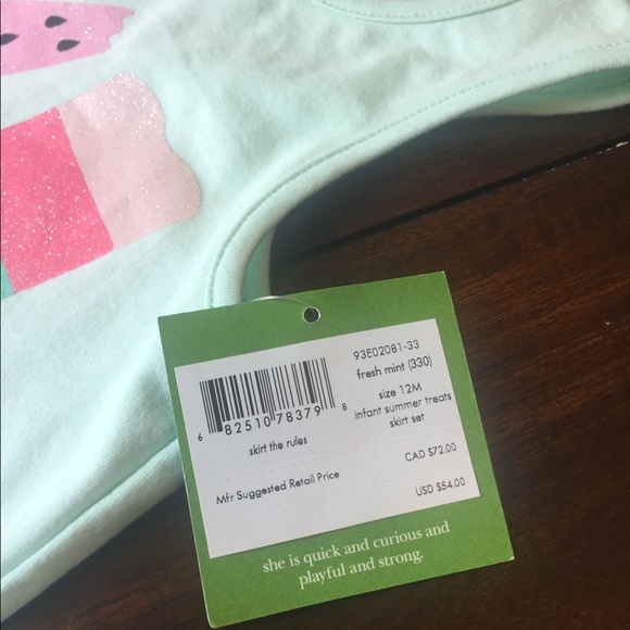 NWT Kate Spade girls’ popsicle tank top and skirt - Picture 2 of 3